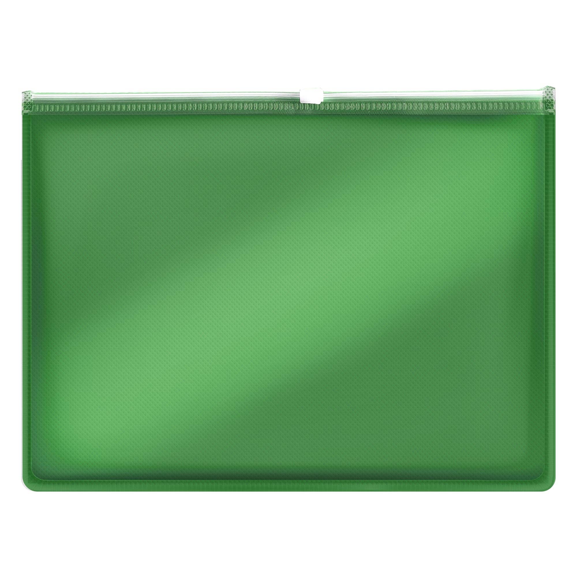 Ledsone - Wholesale Folders - 12 Pack Plastic Thick Zipper Document File Waterproof Folder ~528617