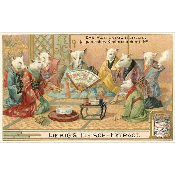 Found Image Press - Wholesale Sticker - Sticker TC-135 White Rats as Geishas