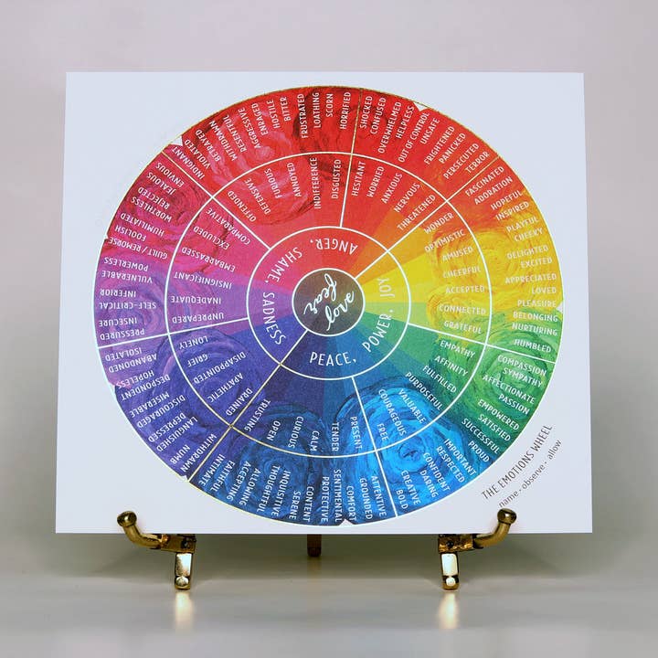 Kelly Kay Paper Co. - Vente Poster - Roue des émotions+feuille d'or
