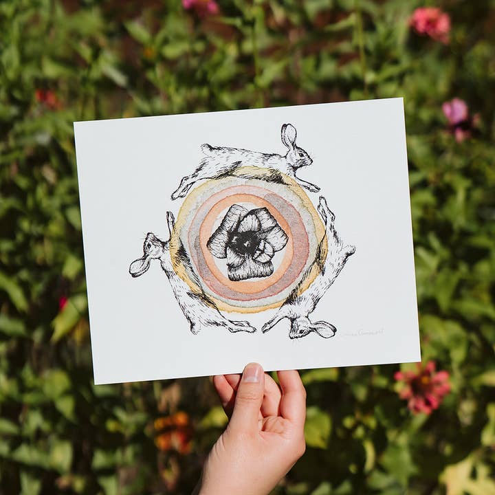 Cottontail Pawpaw Art Print for wholesale by Linnea Campbell Studio