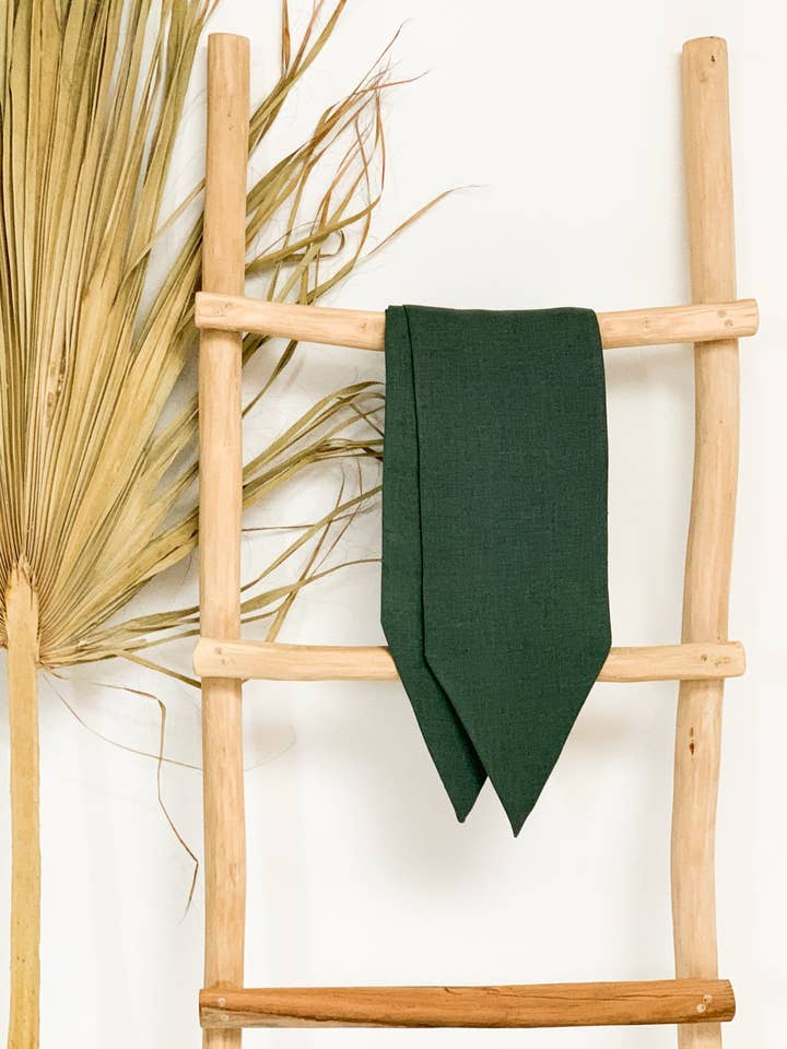 Linnen Pine Green Head & Body Wrap voor wholesale door Looks by Luks