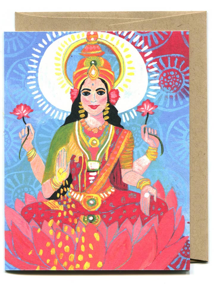 Lakshmi Blank Card for wholesale by Jessica Swift