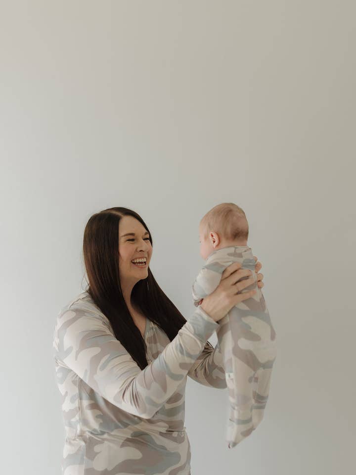 Forever French Baby - Wholesale Sleepsuit - Baby - Bamboo Zip Pajamas | Camo