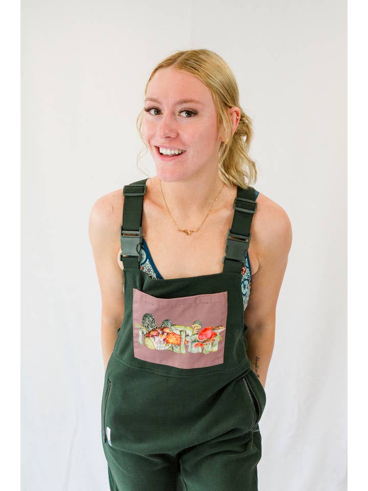 SWOOP. - Wholesale Overalls - Women's - Mushroom Medley Fleece Overalls4