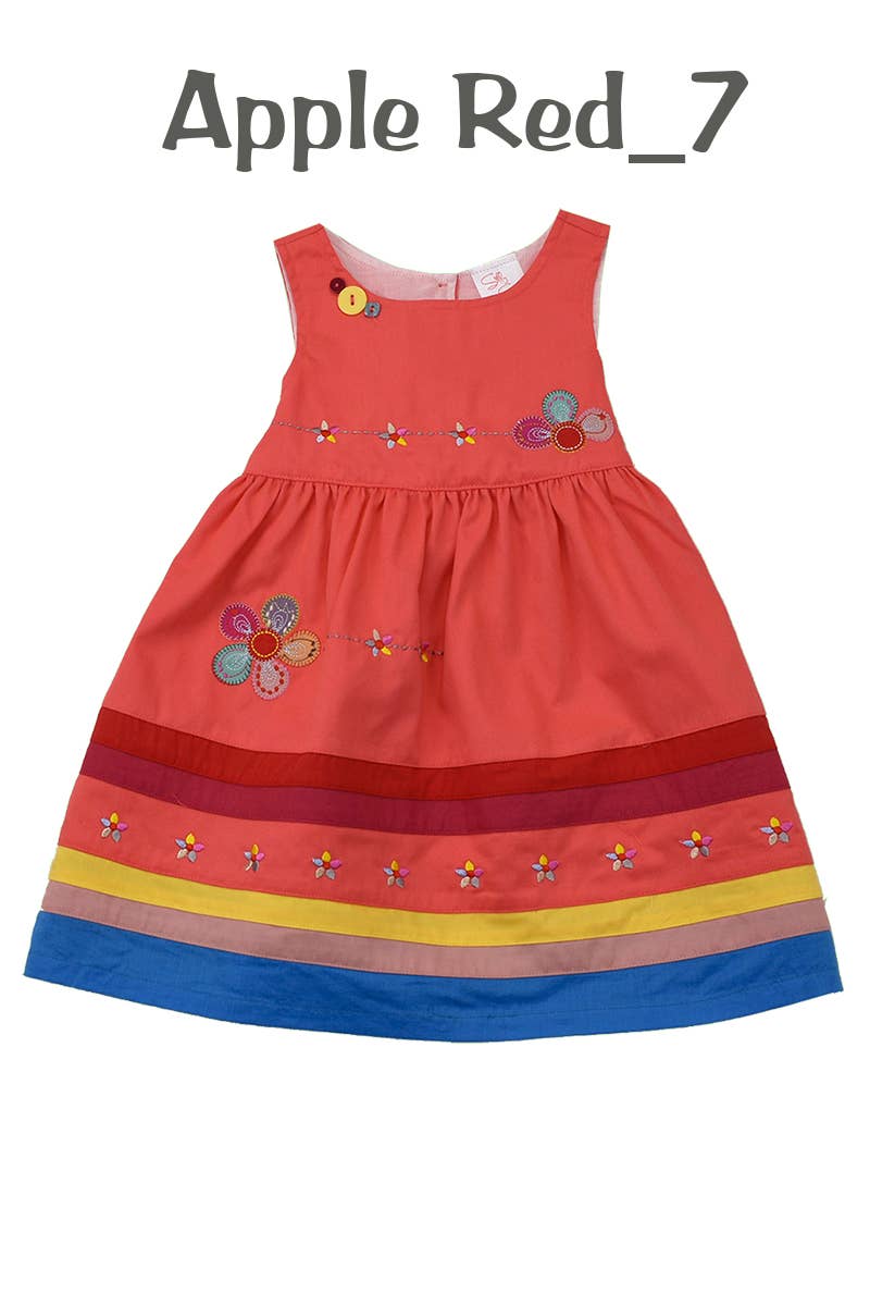 SISSYMINI - Wholesale Dress - Kids - Toddlers & Girls Soft Cotton Applique Dress | 878-SS2319