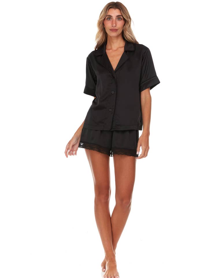 Flora Nikrooz - Wholesale Sleepwear Set - Women's - Selena Solid Notch Set