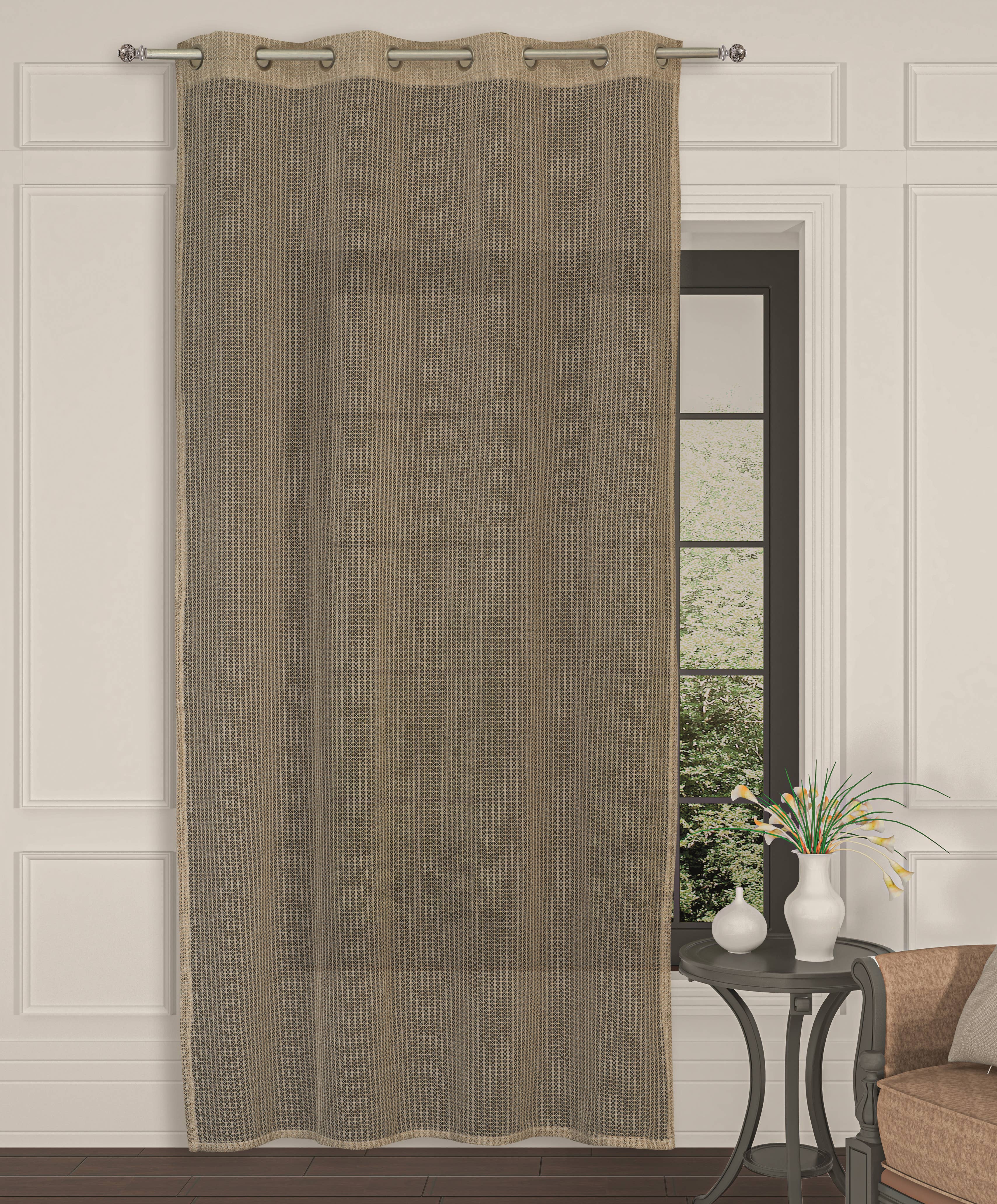 IPC TEXTILES - Wholesale Curtain - Cooper-Col Naturel-Eyelet panel-100% pes-140 x 260 cm0
