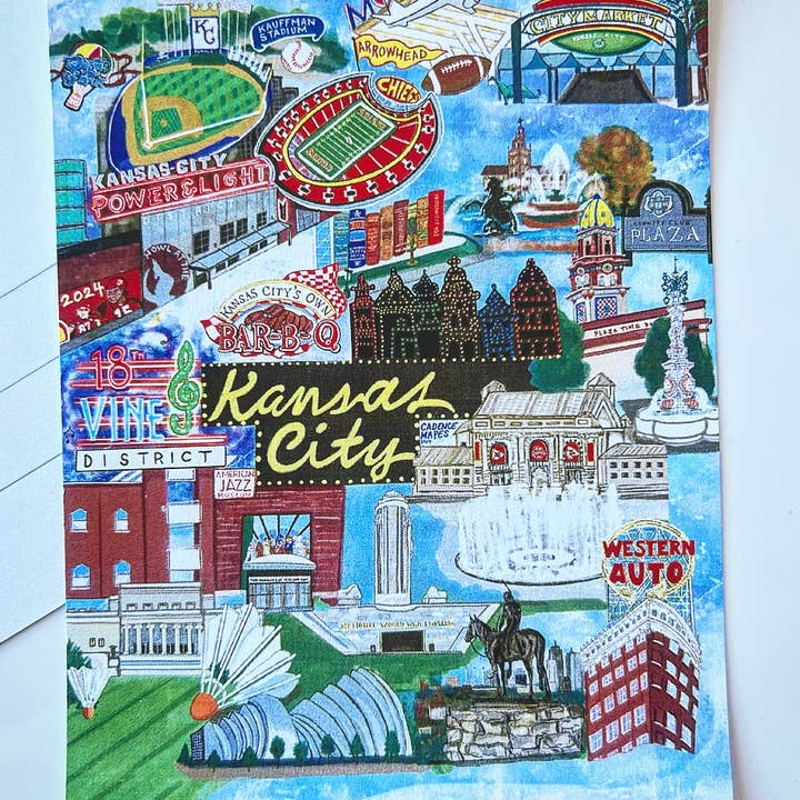 Domesticadence - Wholesale Postcard - Hand-Drawn Kansas City Sites Postcards1