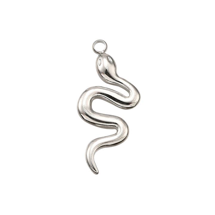 Silverfärgad ormkula i rostfritt stål för wholesale av Love, Paige Designs