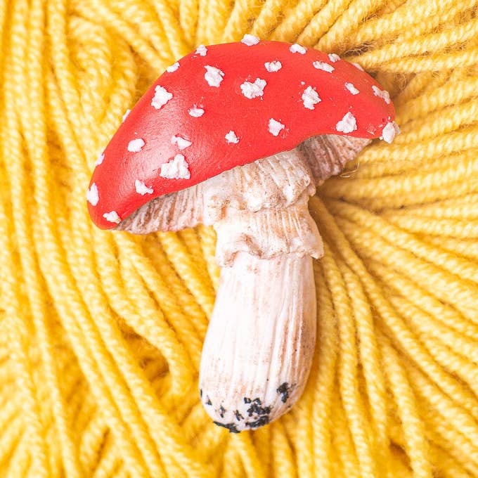 Toadstool Mushroom Brooch for wholesale by Lulou Bijoux