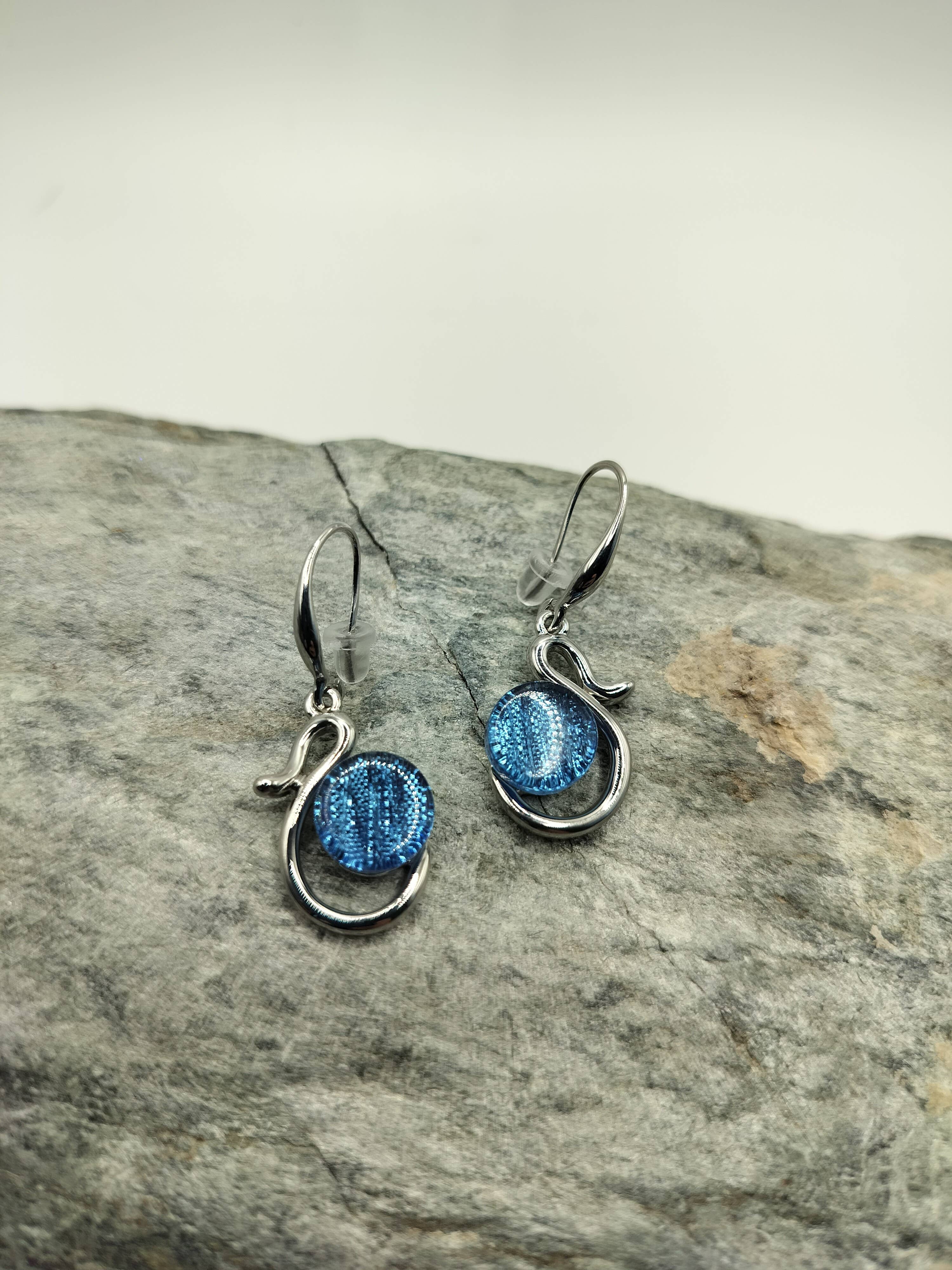 Blue Silver Necklace 34612BS for wholesale on Faire1