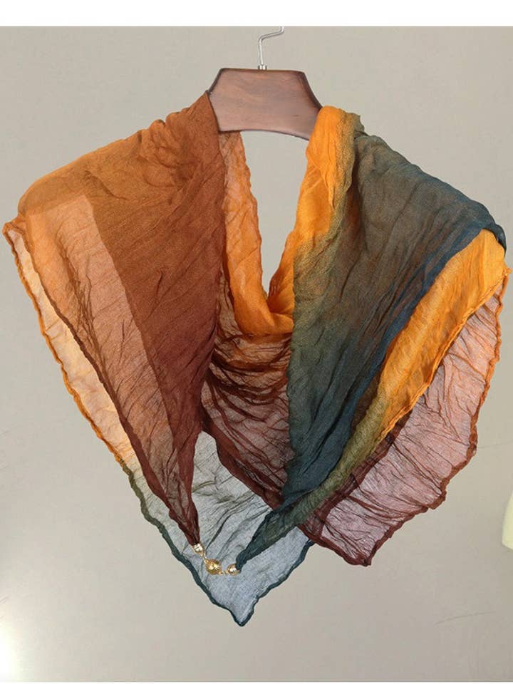 Scarvii - Foulard Carré Crinkle Transparent pour la vente par Funkyrel® Atzbranding Limited