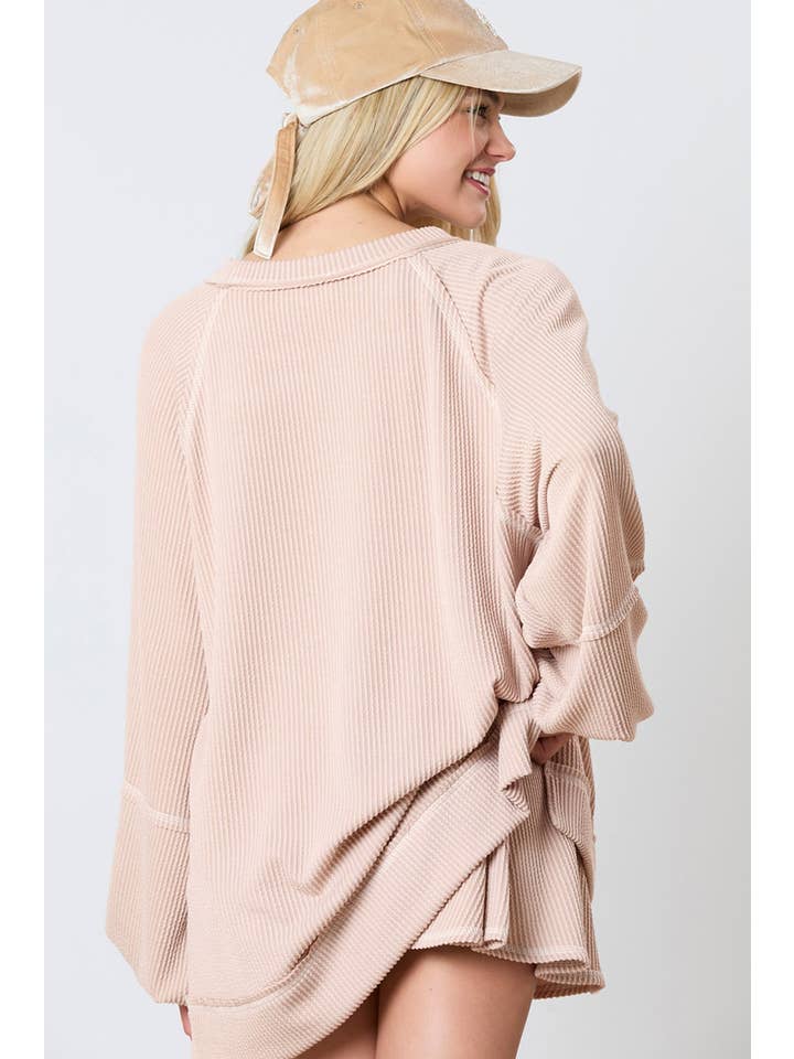 Babs + Birdie - Wholesale Top & Skirt Set - Women's - The Aurora | Corded Top and High Waist Ruffled Skort Set2