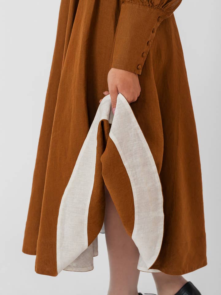 Red Poppy Hawthorn Dress, Long Sleeve for wholesale on Faire36