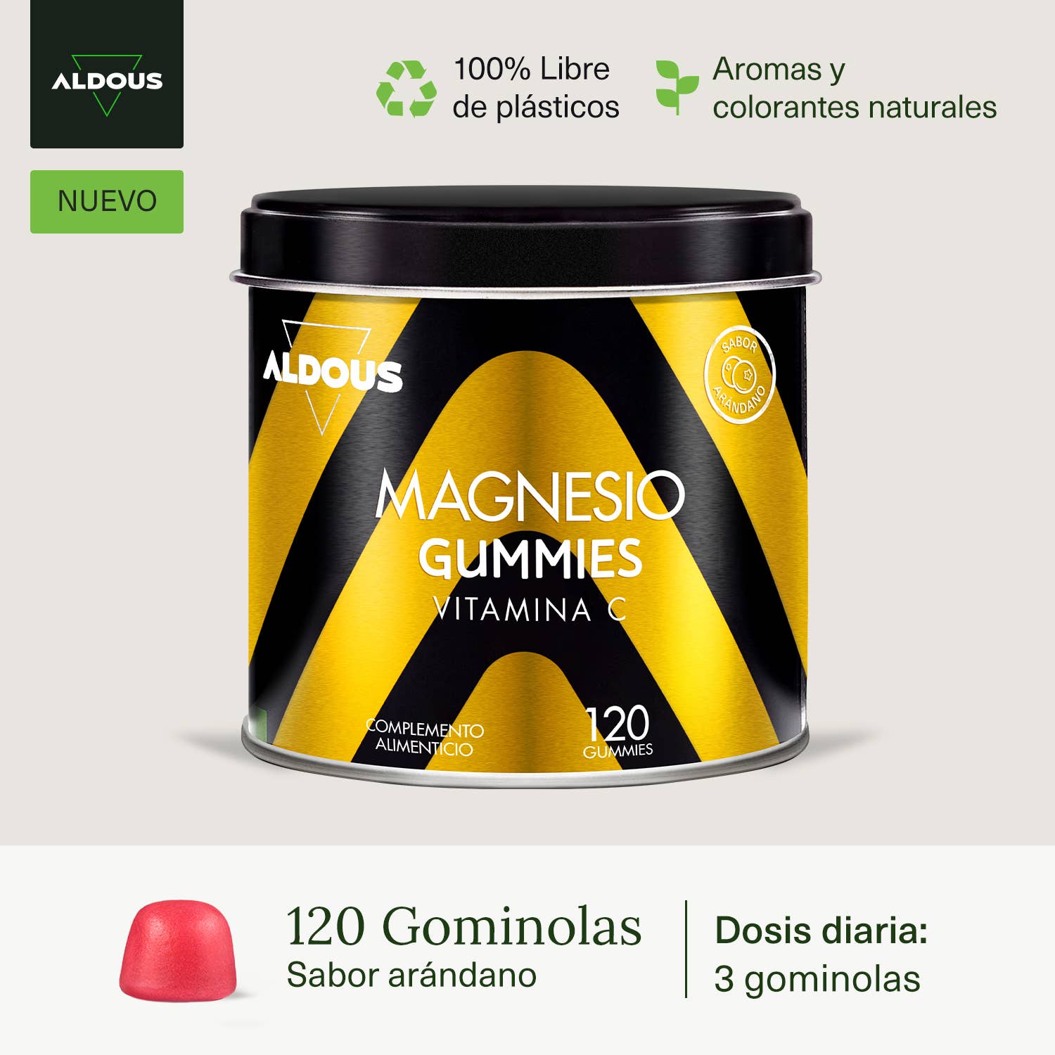 Aldous Bio - Wholesale Oral Supplement/Vitamin - Magnesium Citrate Gummies + Vitamin C - 120 Gummies1