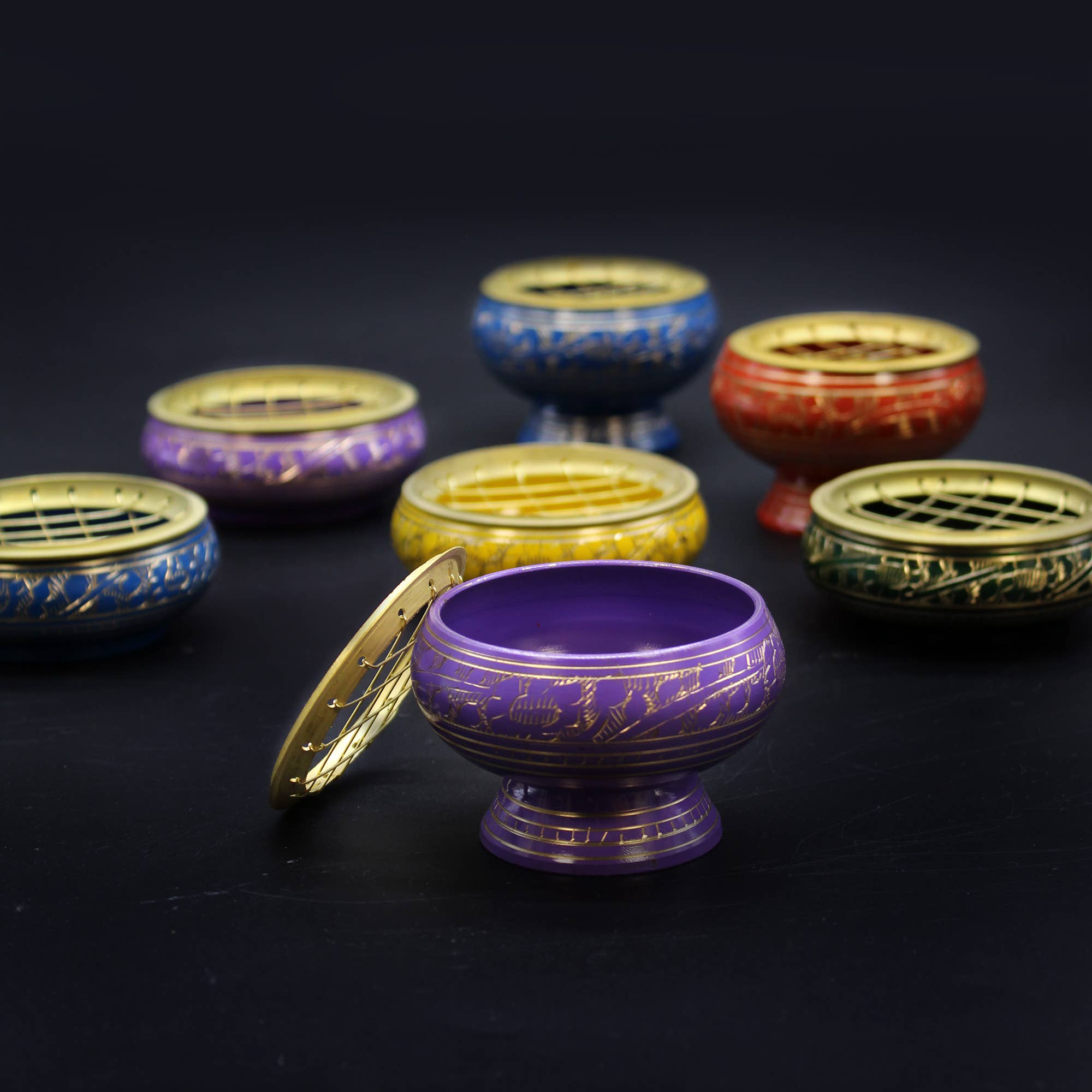 AWGifts Europe - Wholesale Incense Holder - Chakra Charcoal Incense Jar - Orange (Sacral)4