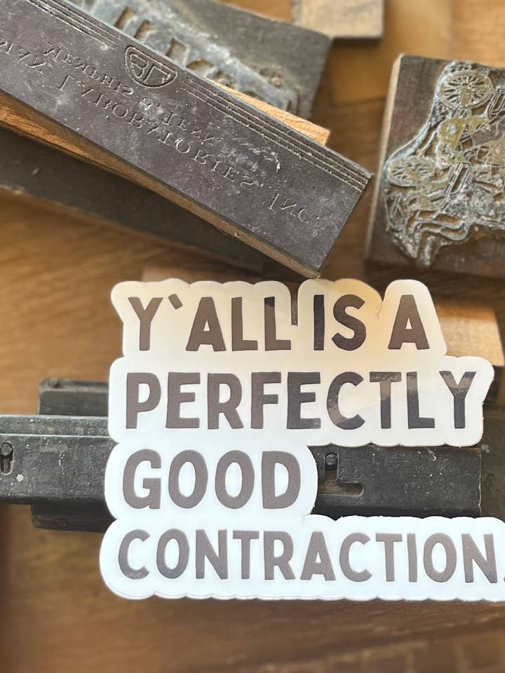 Y'all Sticker | Engelska dur | Södern | Grammatik för wholesale av Oxford Printing Company