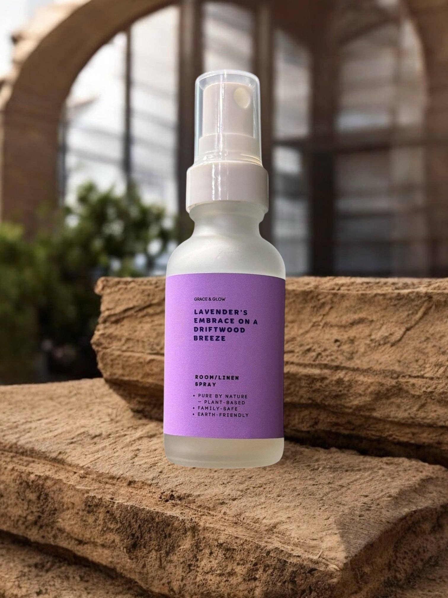 Kendranique's Creations - Wholesale Room & Linen Spray - Grace & Glow Room & Linen Spray | Core Collection | Lavender's Embrace on a Driftwood Breeze1