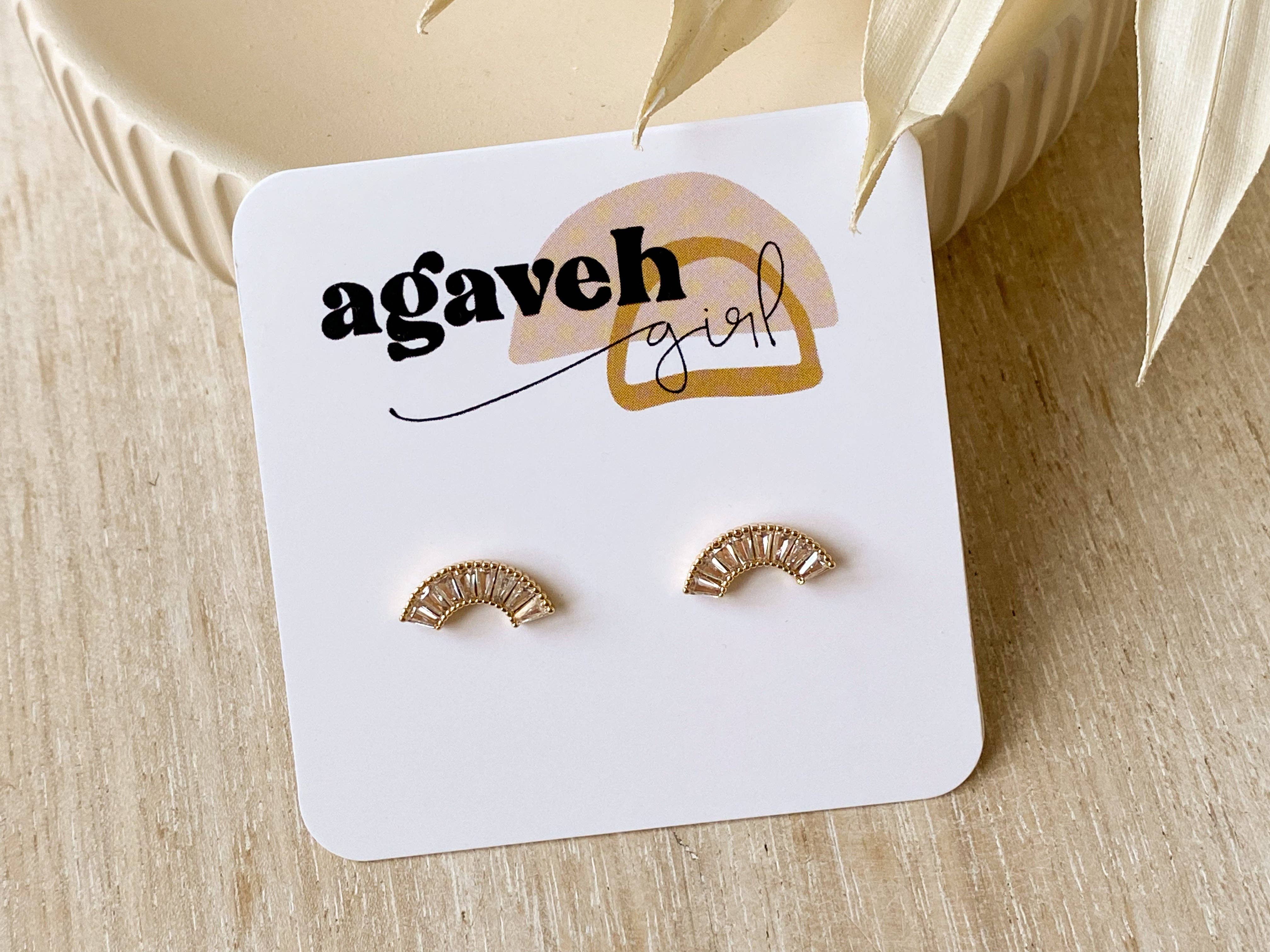 Agaveh girl – Engroshandel Ørestikkere – Tate Cubic Zirconia abstrakte guldbelagte nitter3