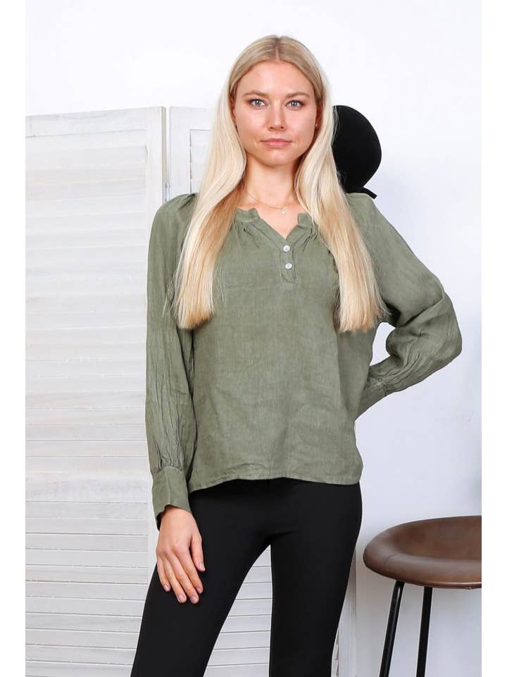 LÉA & LUC – wholesale Blus - Dam – Blus i 100 % linne REF.792341