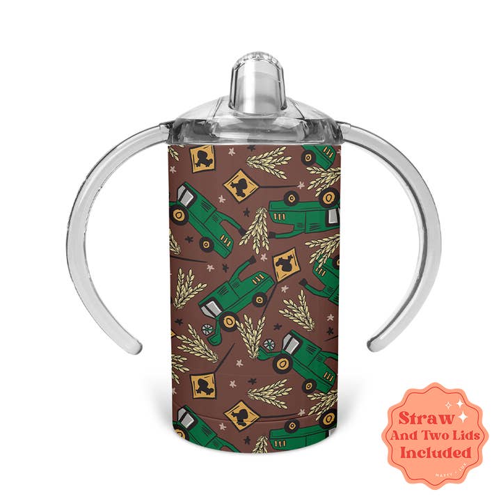 Matty + Lux - Wholesale Drinking Glass/Cup - Kids & Baby - Tractor Life - Sippy Cup Kid Tumbler