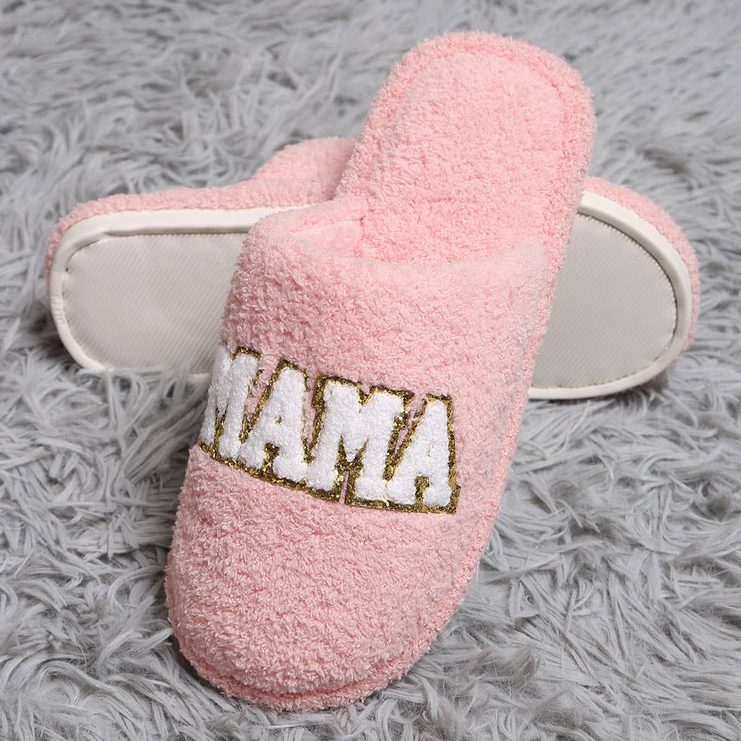 Fashion City - Wholesale Slippers - Women's - MAMA Chenille Patched Home Slippers8