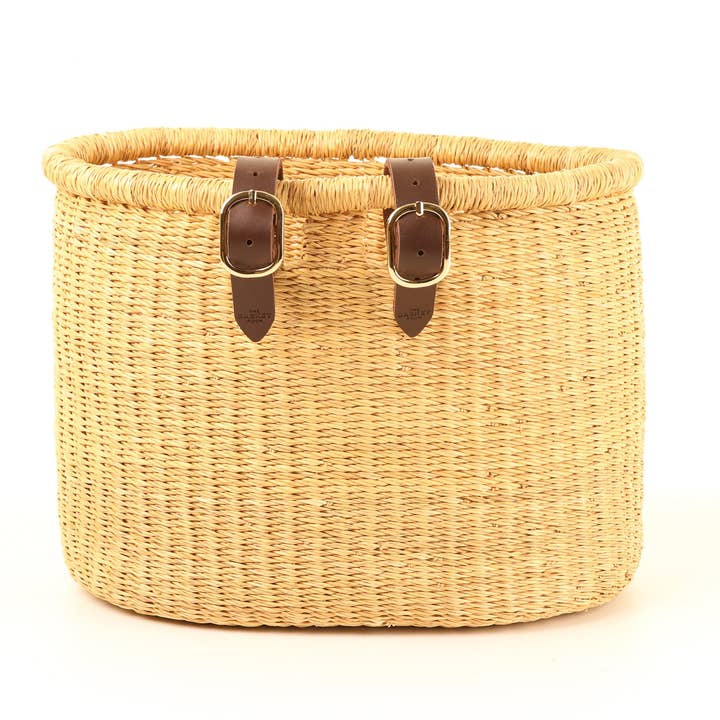 The Basket Room – wholesale Basket – BULI: Handcrafted Natural Oblong Bike Basket | Pannier | Bicycle Basket 2