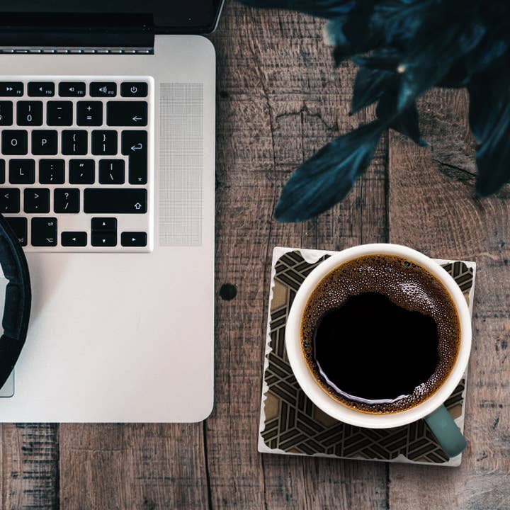 Conimar Promotions - Wholesale Coasters - Gilded Elegance-Cane Single Tumbled Tile Coaster4