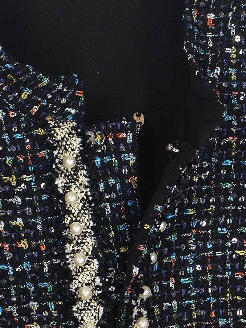 Couleur comme sur les photos Ensemble Veste et Jupe en Tweed Vintage Coloré à Sequins SET250Y en vente sur Faire8