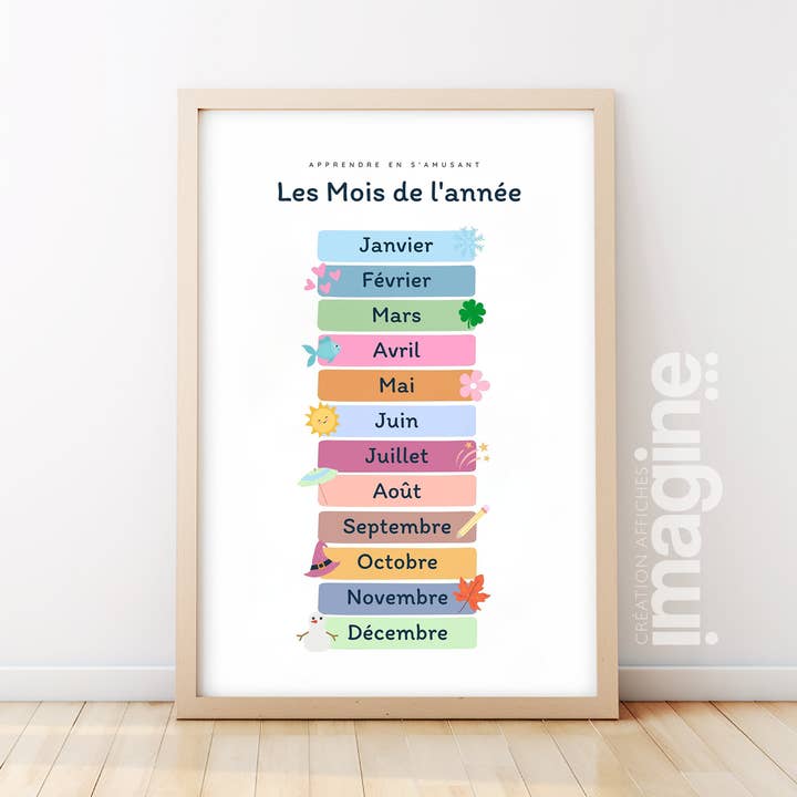 Conheça os cartazes dos meses do ano por atacado de Imagine affiche