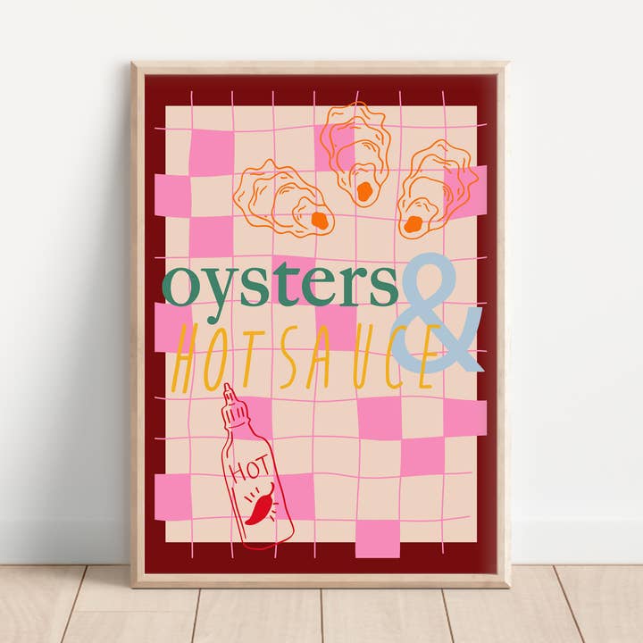 Ostras y salsa picante (más colores) para venta al por mayor de Maddison Ball Creative