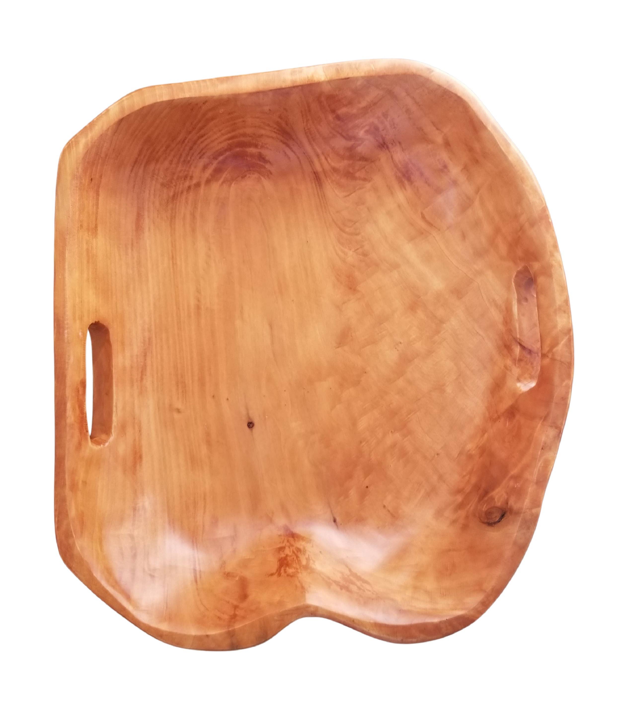 Enrico - Vente Plateaux de service - Plateau de service en bois sculpté à la main avec poignées 15–18"4