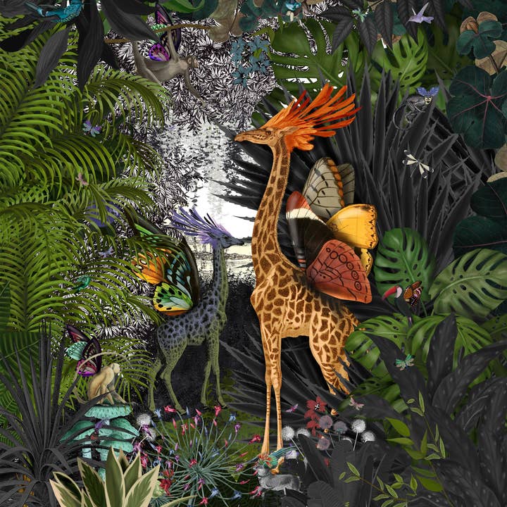 The Clearing 2, impressão em tela de arte tropical de edição limitada por atacado de FabFunky Ltd