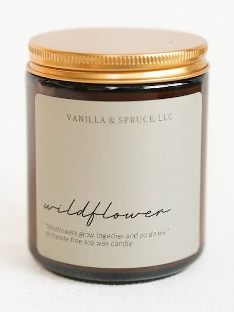 7 oz Candle - Wildflower for wholesale by Vanilla and Spruce, LLC