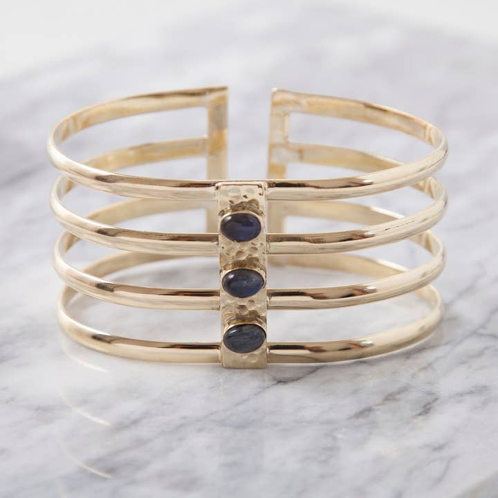 Four Bar Stone Cuff for wholesale by Baizaar