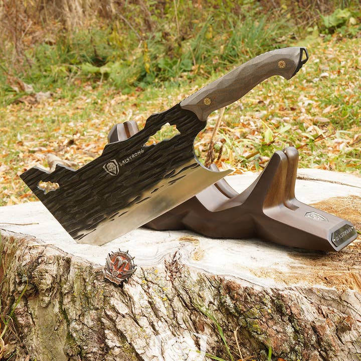 Dalstrong - Wholesale Kitchen/Utility Knife - Obliterator Cleaver Knife | Acacia Wood Stand | The Barbarian Series™ | Dalstrong ©10