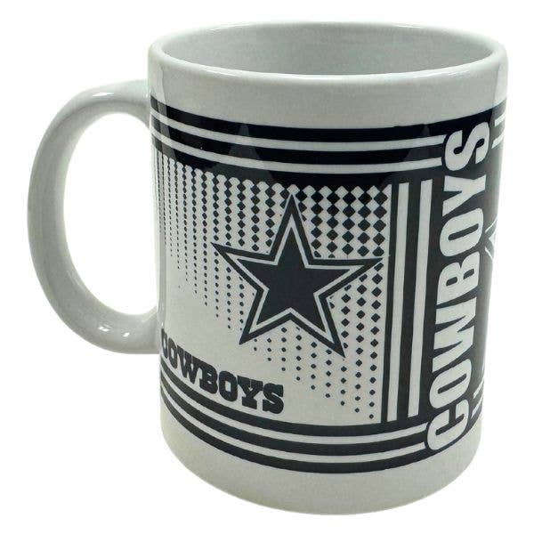 Dallas Cowboys Mugs - WHITE INLAY - 11OZ Hero Mugs for wholesale by St. Louis Wholesale LLC