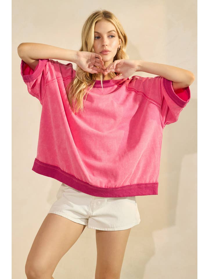 Sewn and Seen - Wholesale Top - Maternity - Mineral-Washed Oversized French Terry Top15