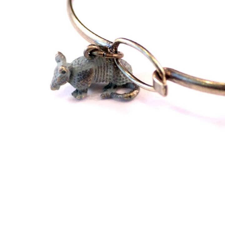 Gleeful Peacock - Wholesale Individual Charm/Pendant - Armadillo Charm (with available Bracelet or Necklace)