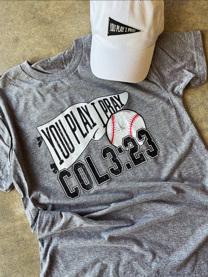 White Flag Baseball Tee | Baseball Mom | Christian Apparel for wholesale by You Play I Pray