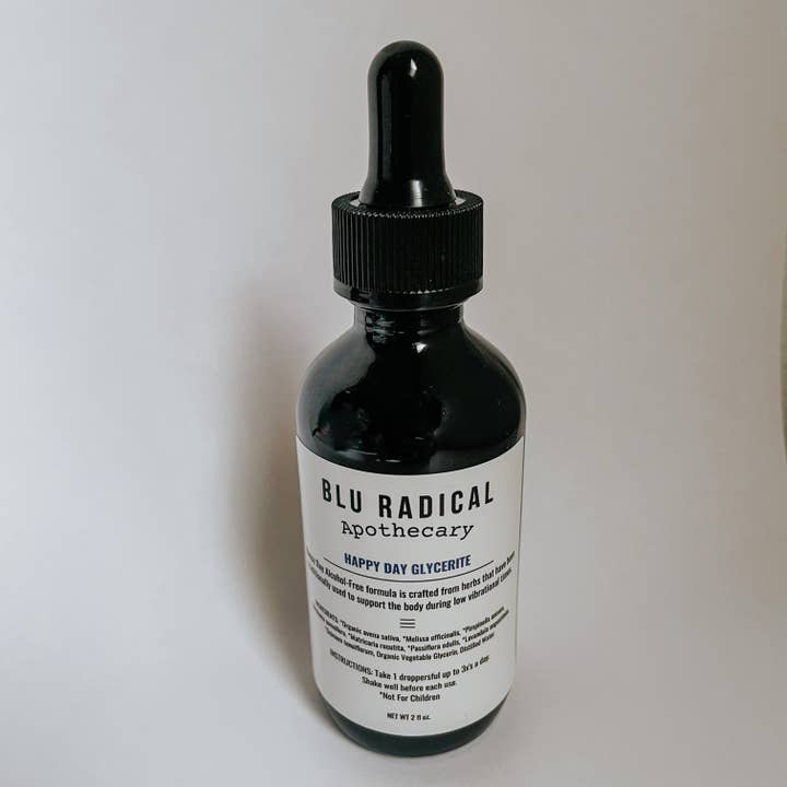 Happy Day Glycerite (Alcohol-Free) for wholesale by Blu Radical Apothecary