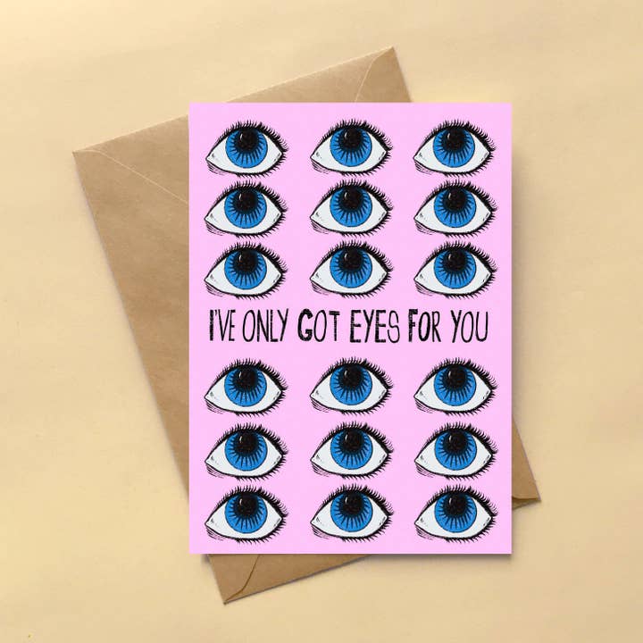 Eyes for You - Tarjeta de felicitación para venta al por mayor de Erin Donohoe