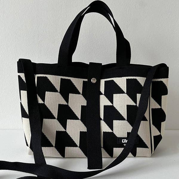 OceanusSwim - Wholesale Tote Bag - Women's - Contrast Color Split-Joint Woven Bags Handbags3