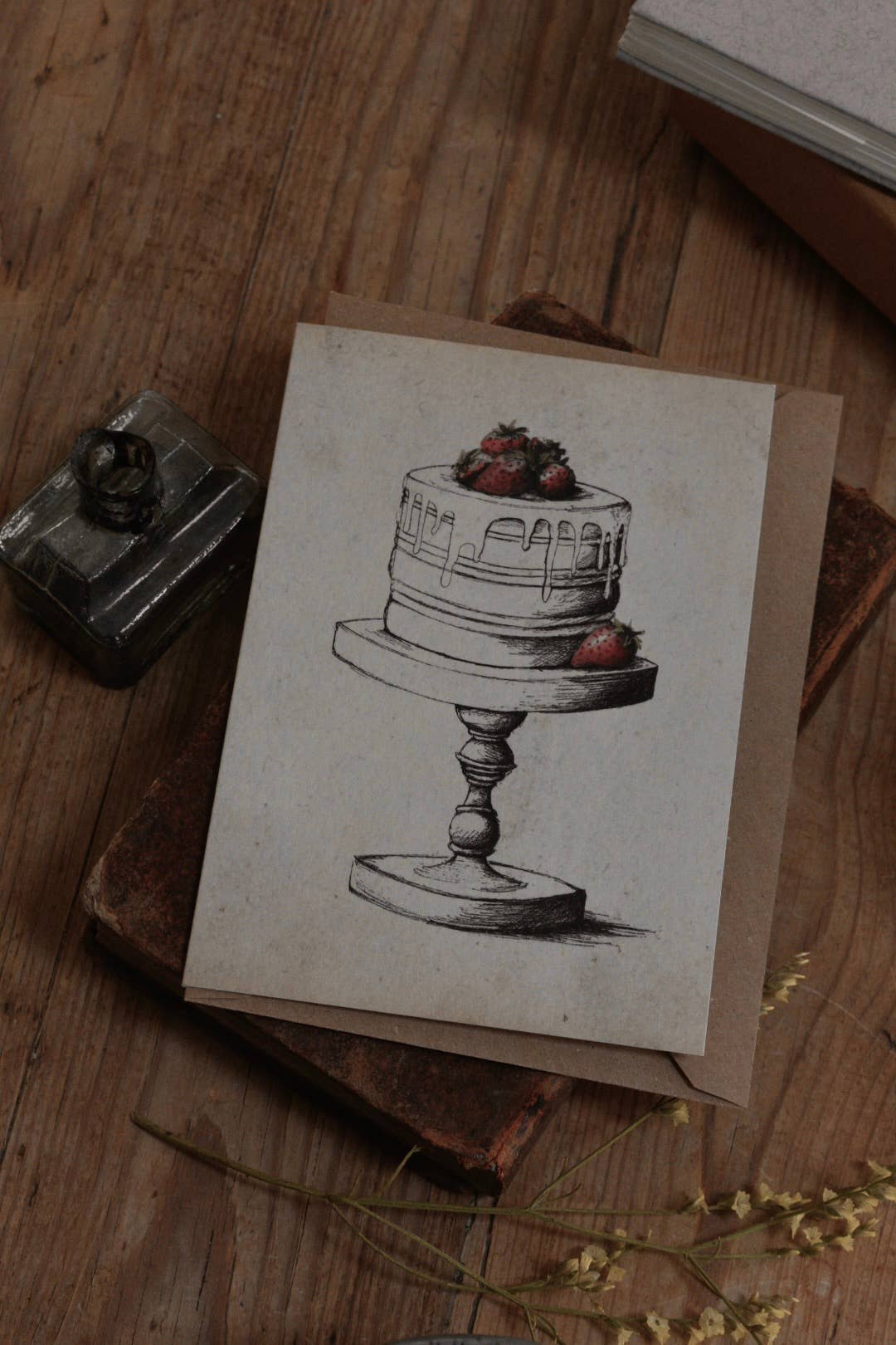 Brooke Marie - Wholesale Everyday Greeting Card - Summer Strawberry Cake Vintage Finish Card5