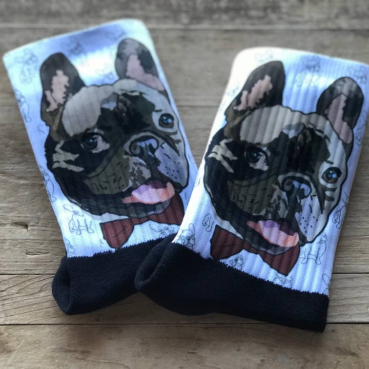 French Bulldog Crew Socks for wholesale by Simply Me • Gentlemen Est. 2017 LLC