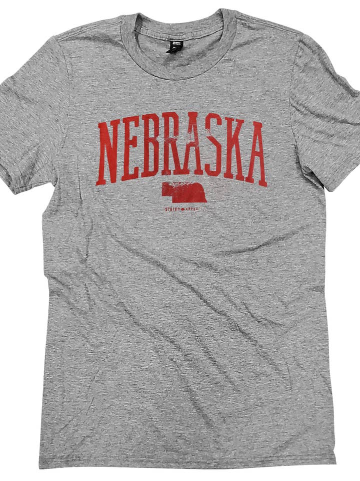 Nebraska Tall Arch Tee for wholesale by Stated Brands