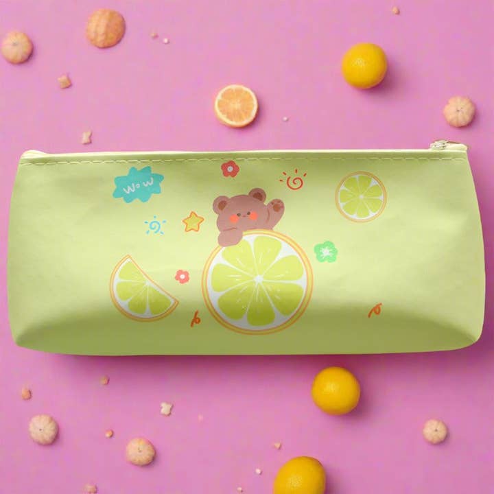 KiddieKickz – wholesale Pencil case/pouch – Creative PU Leather Cartoon Bear Rabbit Pencil Case