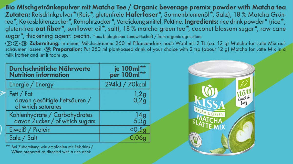 Biomatea - Wholesale Powdered Health Drink - Organic Matcha for Latte Mix, 120g2
