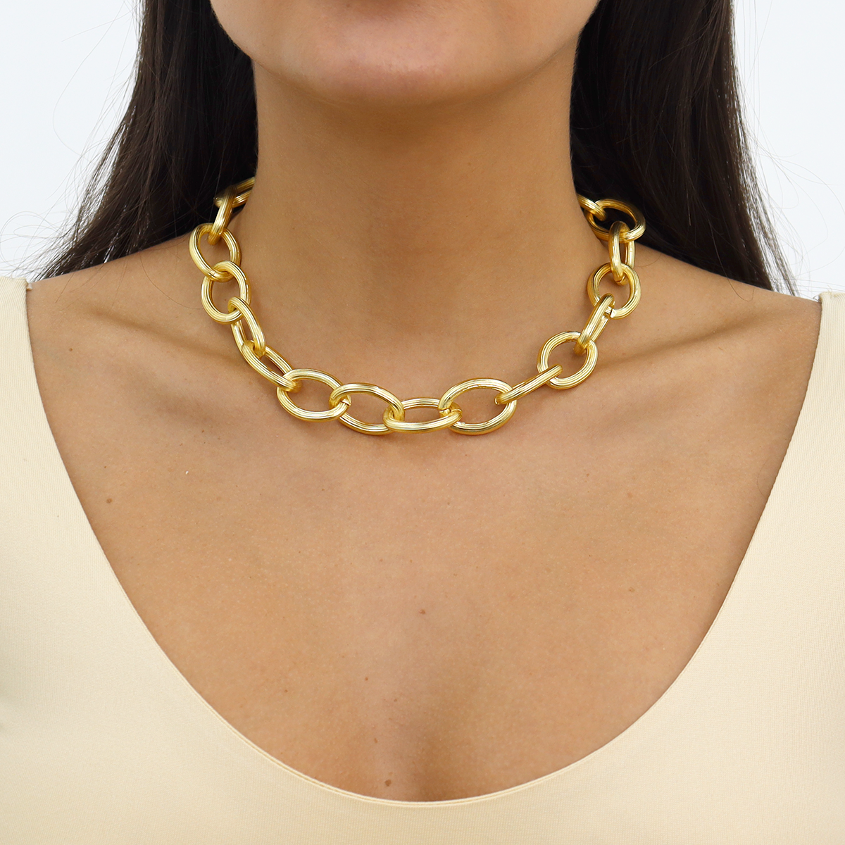 Rose Gold Layering Chain Necklace - Large Chain for wholesale on Faire1