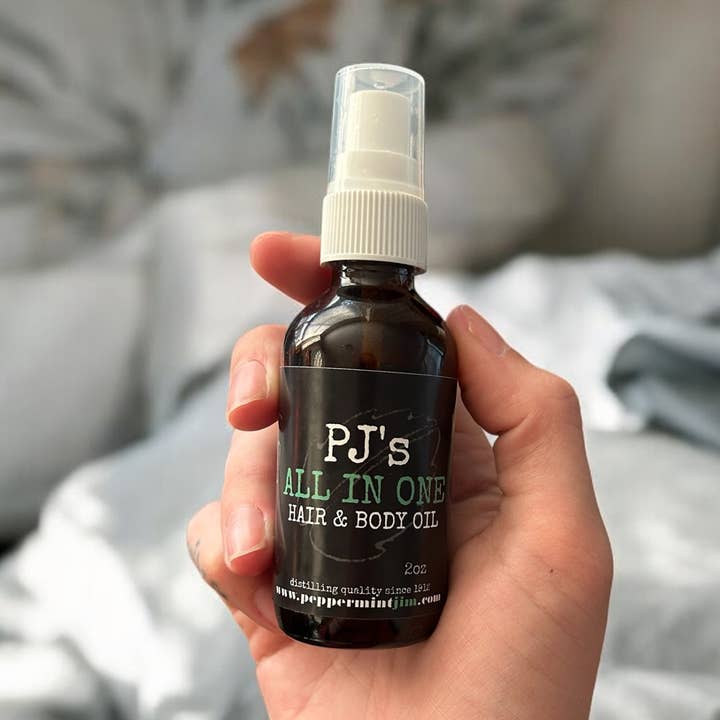 Alt i én- hår- og kropsolie for engroshandel hos Peppermint Jim
